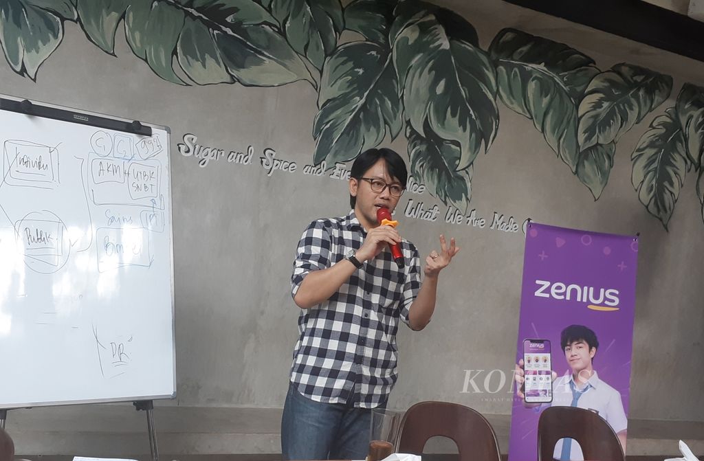 <i>Founder</i> dan Chief Education Officer platform edtech Zenius, Sabda PS di Jakarta, Selasa (27/9/2022).
