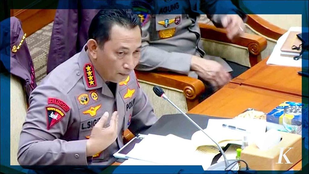 National Police Chief General Listyo Sigit Prabowo explained the case of Inspector General Ferdy Sambo to Commission III of the House of Representatives in Senayan, Jakarta, on Wednesday (24/8/2022).