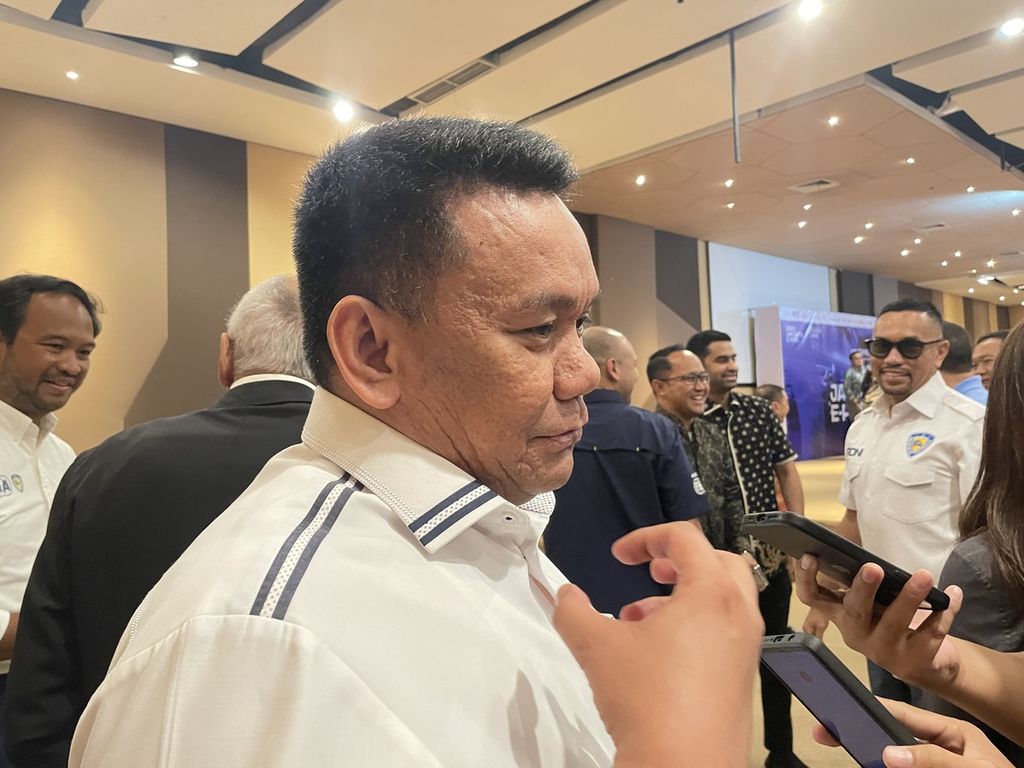 Direktur Utama Jakpro Iwan Takwin saat ditemui di acara konferensi pers Formula E Jakarta 2023, di Ancol Taman Impian, Jakarta, Selasa (28/2/2023).
