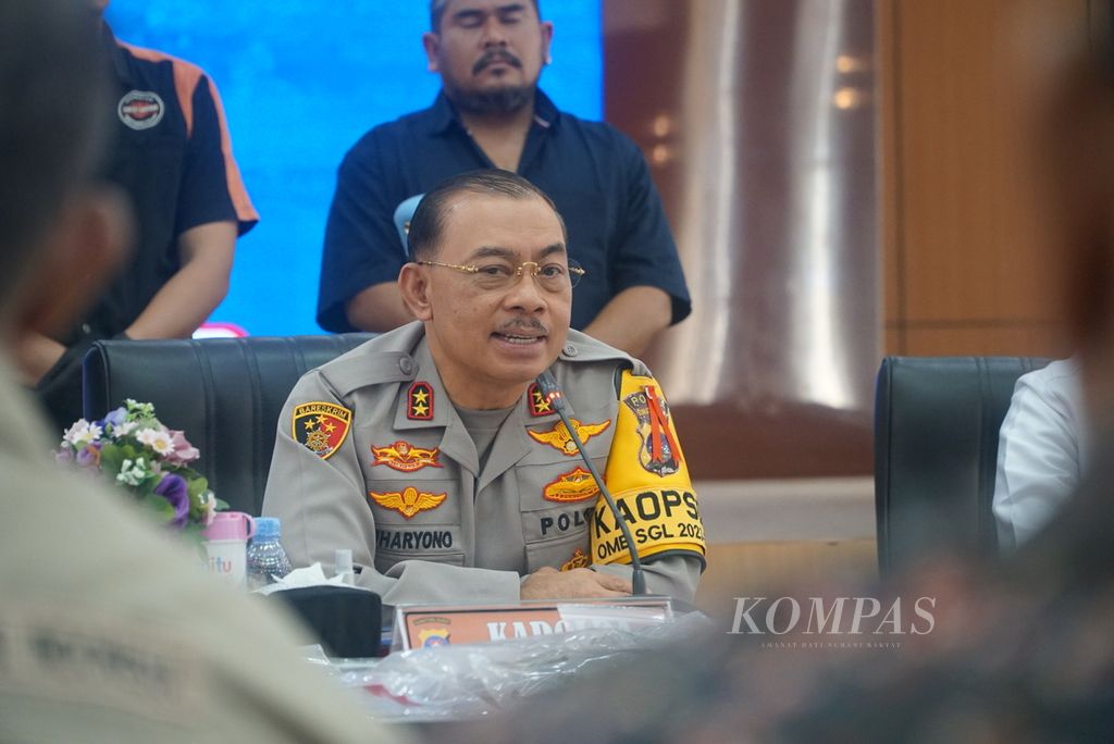 Kepala Polda Sumatera Barat Inspektur Jenderal Suharyono di Polda Sumatera Barat, Kota Padang, Selasa (30/1/2024).