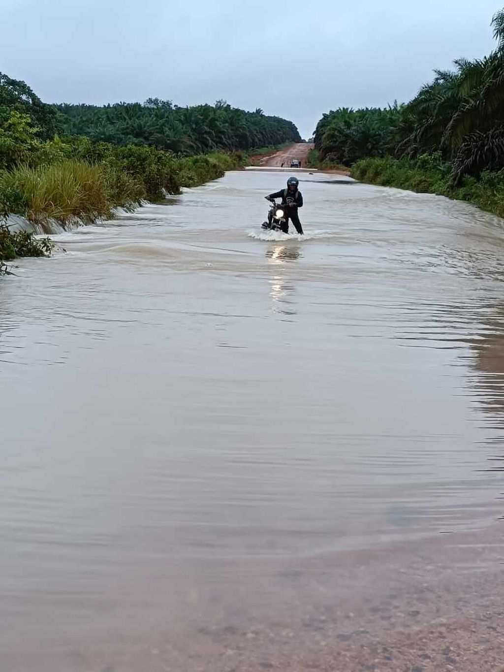 Salah satu lokasi banjir di Kabupaten Ketapang, Kalimantan Barat, Selasa (13/9/2022).