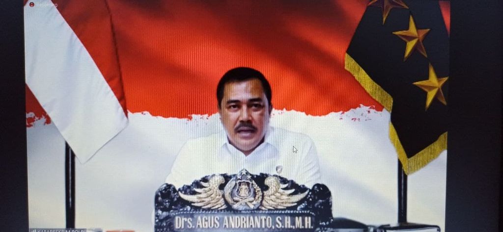 Kepala Bareskrim Polri Komisaris Jenderal Agus Andrianto, Sabtu (3/7/2021).