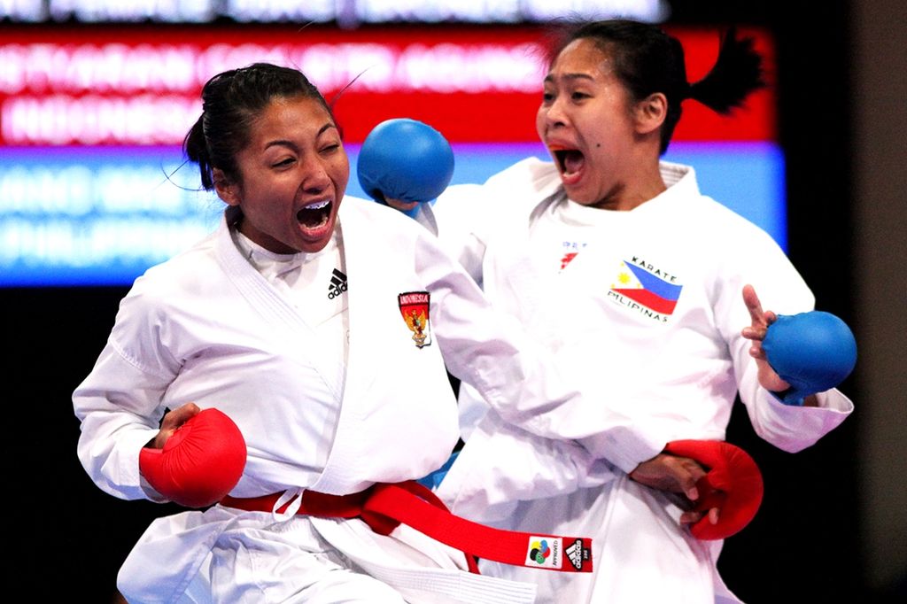 Karateka kelas 55 kg, Cok Istri Agung Sanistyarani, harus mengubur mimpi meraih medali karena dalam laga perebutan perunggu kalah dari wakil tuan rumah Filipina, Mae Soriano, 4-5. Laga bergulir di World Trade Centre, Manila, Filipina, Minggu (8/12/2019).