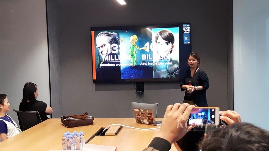 Vice President Corporate Communications Netflix untuk Wilayah Asia Jessica Lee menjelaskan perkembangan Netflix.