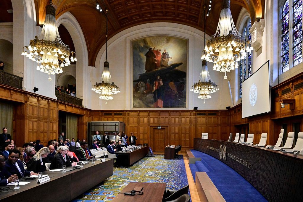 International Court of Justice hearing in The Hague, Netherlands, Friday (24/5/2024). 