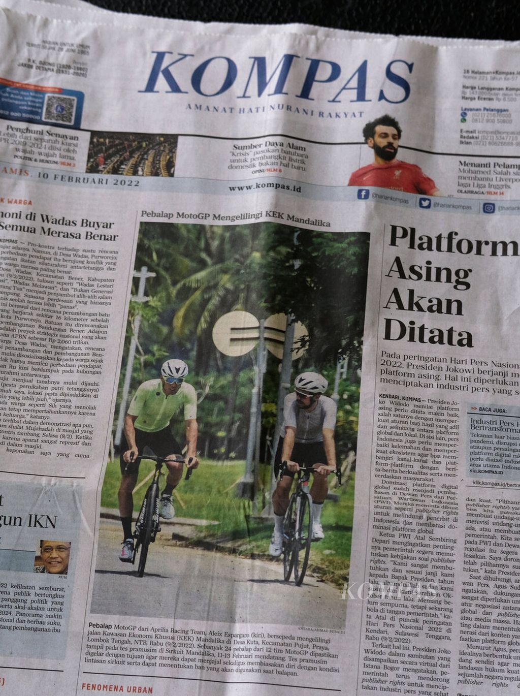 The sighting of the Thursday edition of Kompas (10/2/2022).