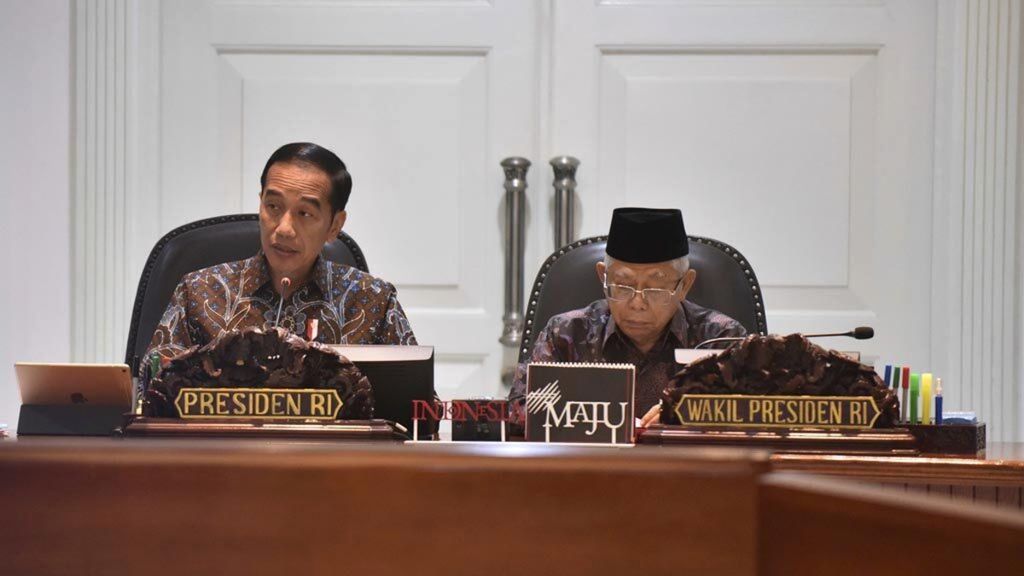 Presiden Joko Widodo bersama Wakil Presiden Ma’ruf Amin di Istana Presiden, Jakarta, Kamis (9/1/2020). 