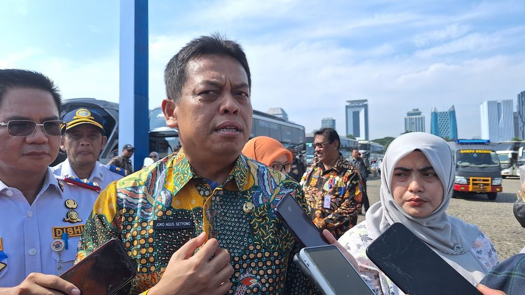 Sekretaris Daerah DKI Jakarta Joko Agus Setyono di Monumen Nasional, Jakarta, Kamis (4/4/2024).