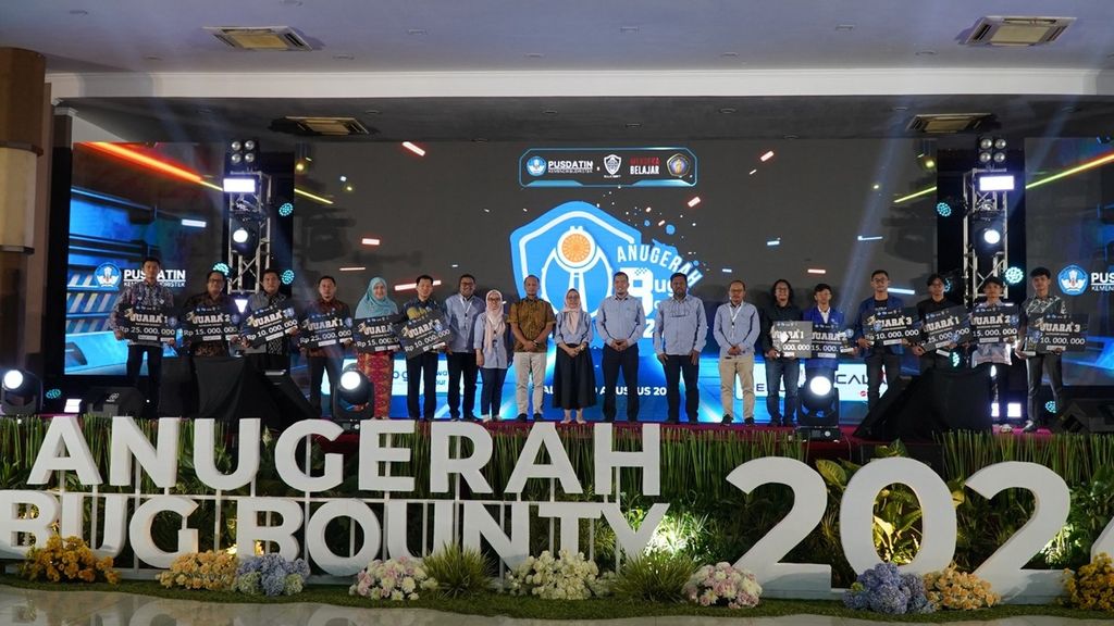 Anugerah Bug Bounty 2024 di Gedung Samantha Krida, Universitas Brawijaya, Malang, Jawa Timur, Kamis (29/8/2024).