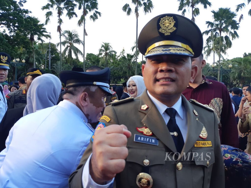 Kepala Satpol PP DKI Jakarta Arifin di Balai Kota DKI Jakarta, Senin (25/2/2019).