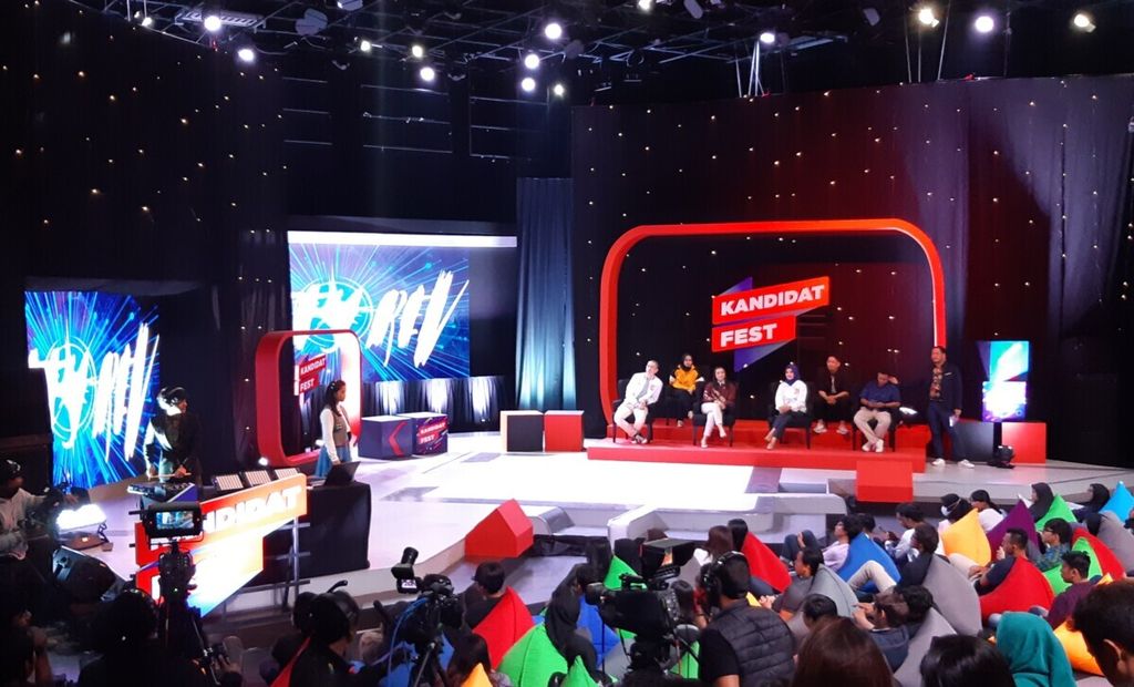 <i>Talkshow</i> KandidatFest dari Kompas TV yang menampilkan caleg muda dan <i>youtubers</i>.