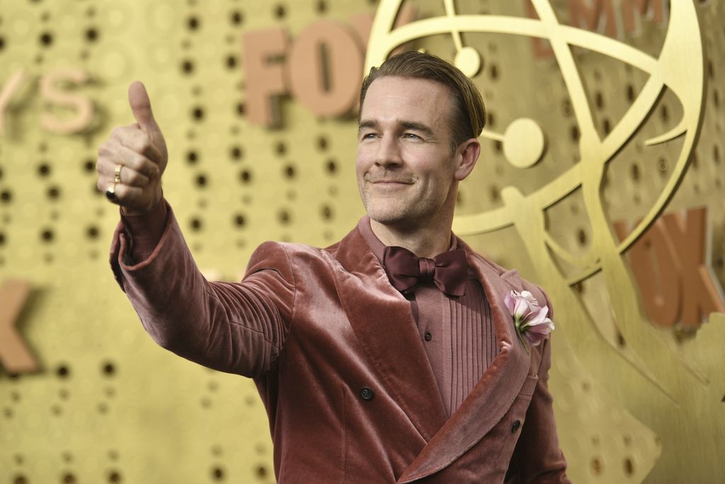 Foto dokumentasi saat aktor James Van Der Beek hadir di acara ”71st Primetime Emmy Awards” di Microsoft Theater, Los Angeles, Amerika Serikat, Minggu (22/9/2019). 