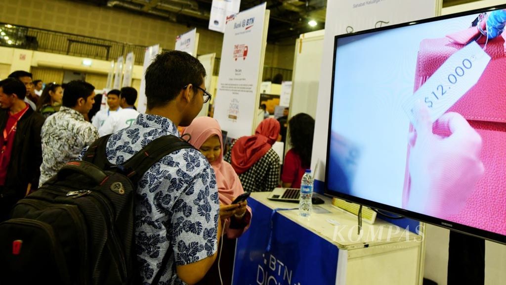 Para pelaku usaha rintisan (<i>startup</i>) mengikuti BTN Digital Startup Connect 2018 di Jakarta, Jumat (7/12/2018). Ajang tersebut mempertemukan pelaku usaha dan investor serta memperluas jaringan untuk pemasaran produk. Ekonomi digital yang sedang tumbuh turut berkontribusi terhadap produk domestik bruto dalam negeri.