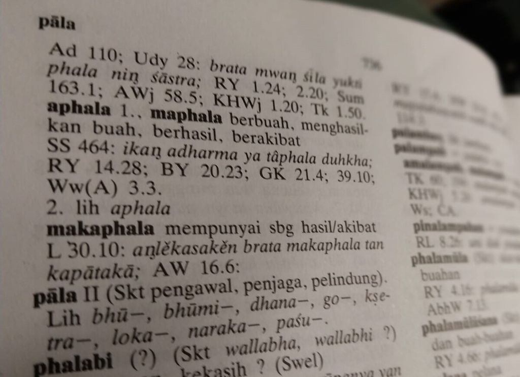Dalam <i>Kamus Jawa Kuna-Indonesia </i>karya PJ Zoetmulder, kata <i>pāla II</i> (Sanskerta) bermakna ’pengawal, penjaga, pelindung’. Kata ini bisa disangkut-pautkan dengan pahlawan.
