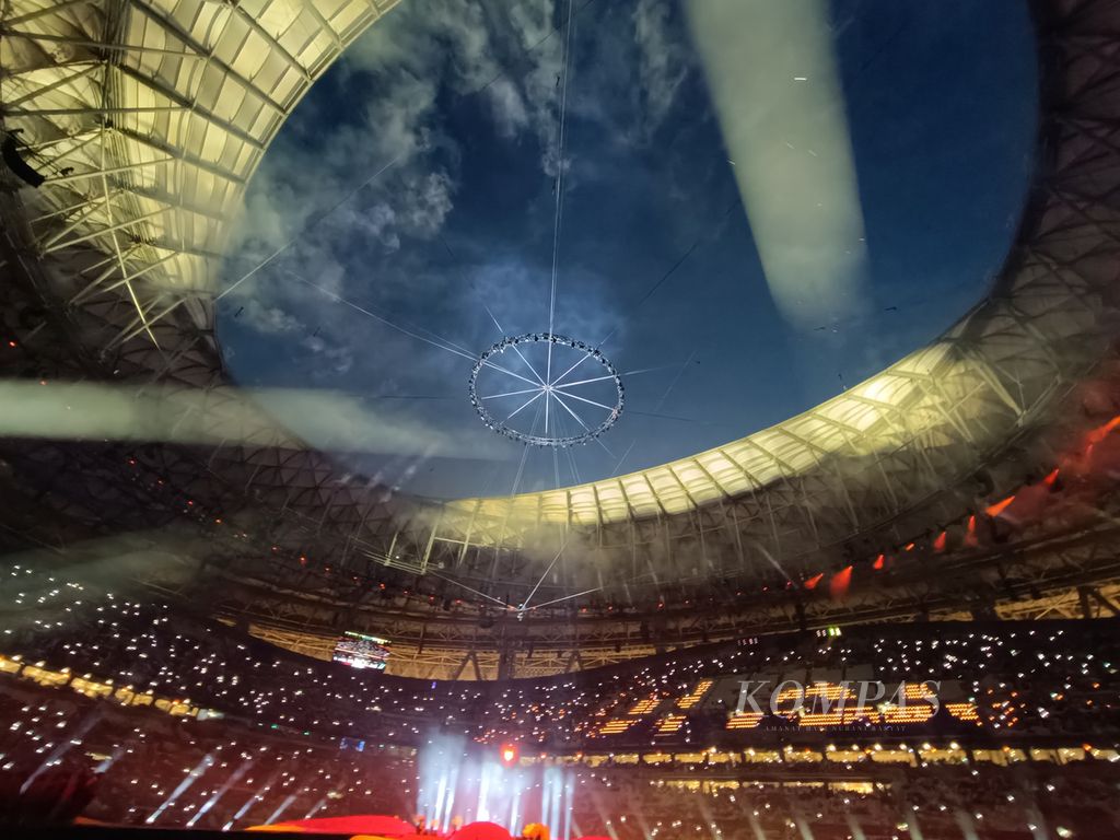 Suasana pembukaan Piala Asia 2023 di Stadion Lusail, Doha, Qatar, Jumat (12/1/2024). 