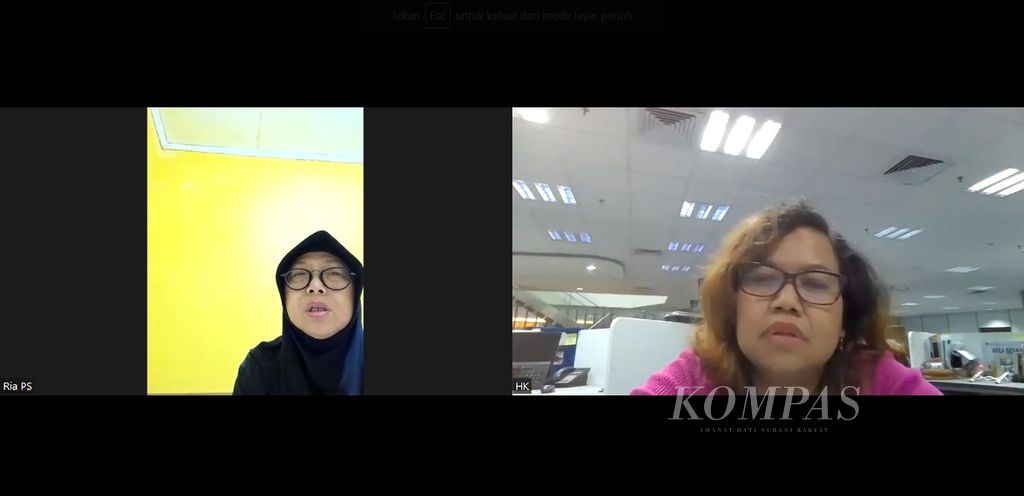 People with Type 2 Diabetes Ria (57) when interviewed by Kompas Daily via online on Tuesday (04/04/2023).