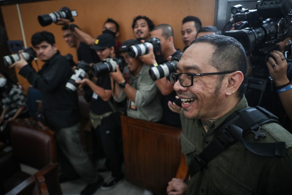 Ayah dari Cristalino David Ozora, Jonathan Latumahina, menghadiri sidang terdakwa Mario Dandy Satriyo di Pengadilan Negeri Jakarta Selatan, Selasa (6/6/2023).