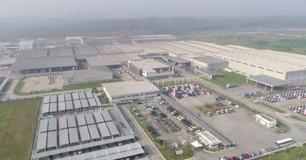 One of PT Astra Daihatsu Motor's car factories, Karawang Assembly Plant, in Karawang, West Java.