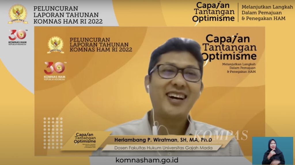 Dosen Fakultas Hukum UGM, Herlambang Perdana Wiratraman.