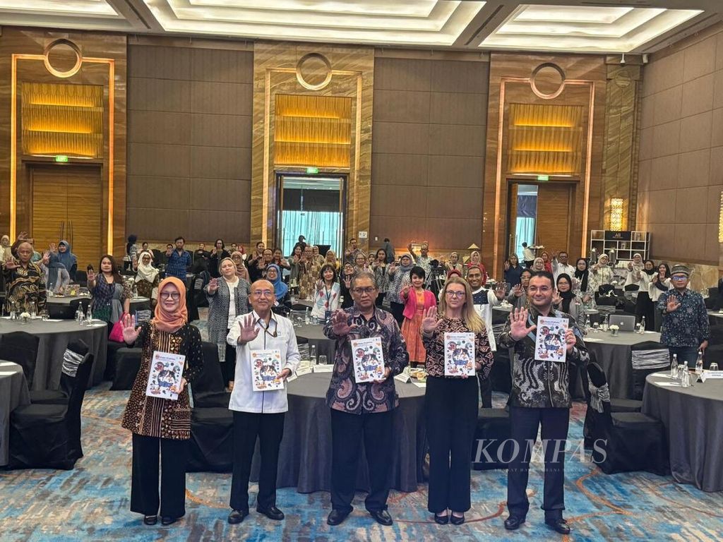 Suasana peluncuran Panduan Praktis Pelaksanaan Strategi Nasional Pencegahan Perkawinan Anak (Stranas PPA) di Daerah, Selasa (30/4/2024), di Jakarta. 