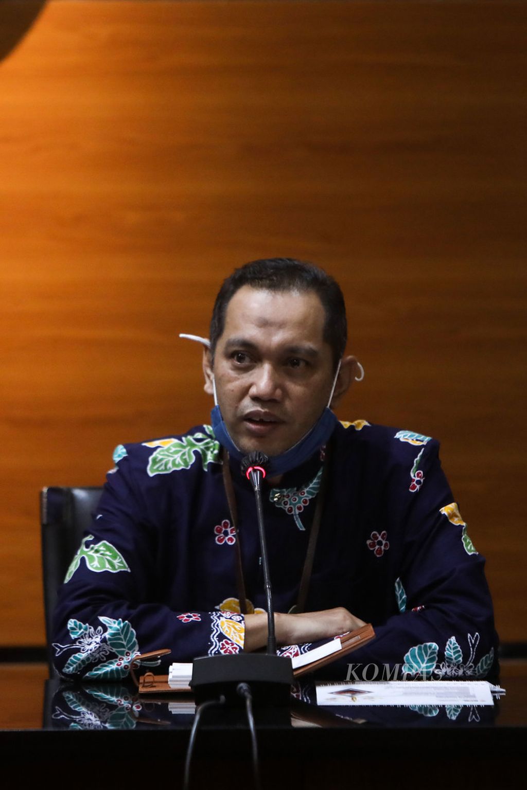 Wakil Ketua Komisi Pemberantasan Korupsi (KPK), Nurul Ghufron saat konferensi pers di Gedung KPK, Jakarta, Kamis (22/4/2021). 