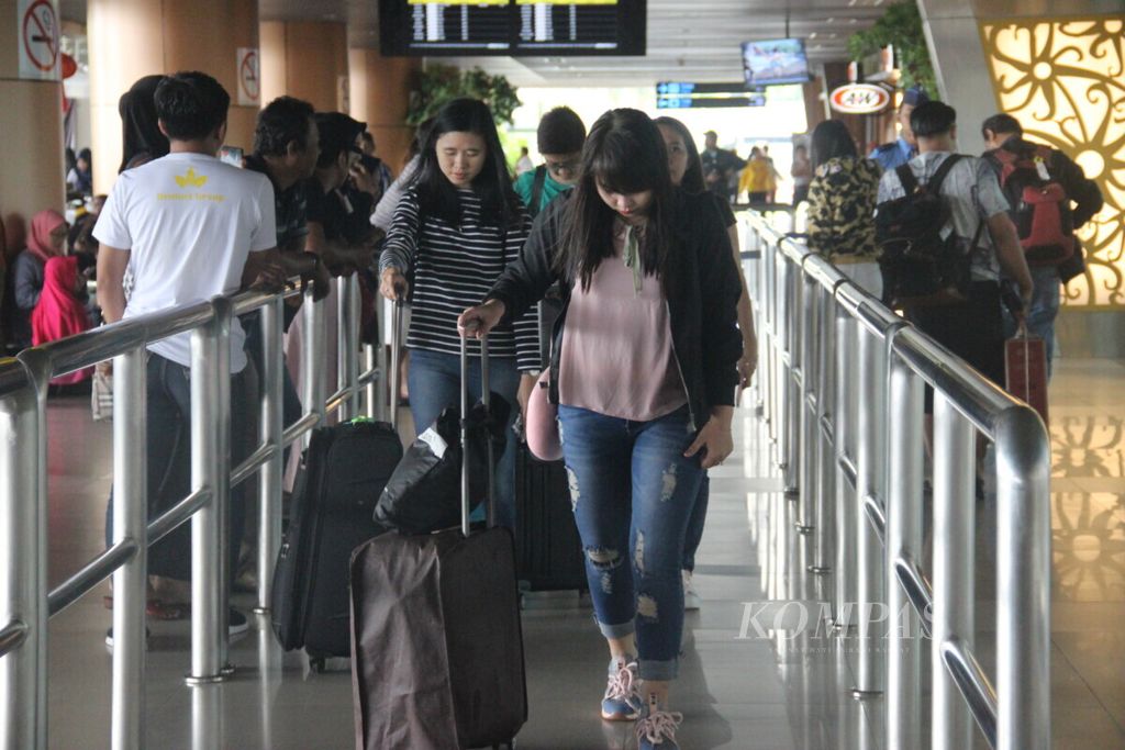 Suasana di Bandara Internasional Supadio, Pontianak, Kalimantan Barat.