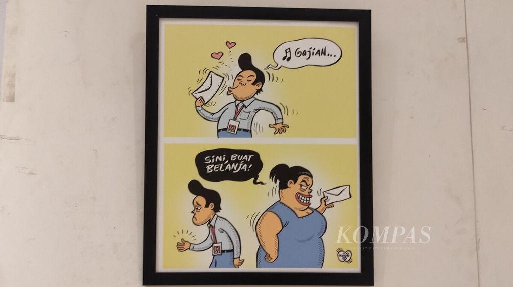 Pameran kartun "I Love U Gudbai" digelar di Gedung DNA Art and Creative Hub Kota Denpasar, Bali, mulai Kamis (19/10/2023). 