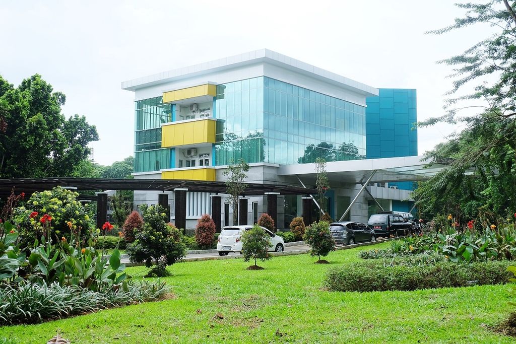 One of the new buildings in the Center for Science and Technology Research (Puspiptek), Serpong, South Tangerang, Banten.