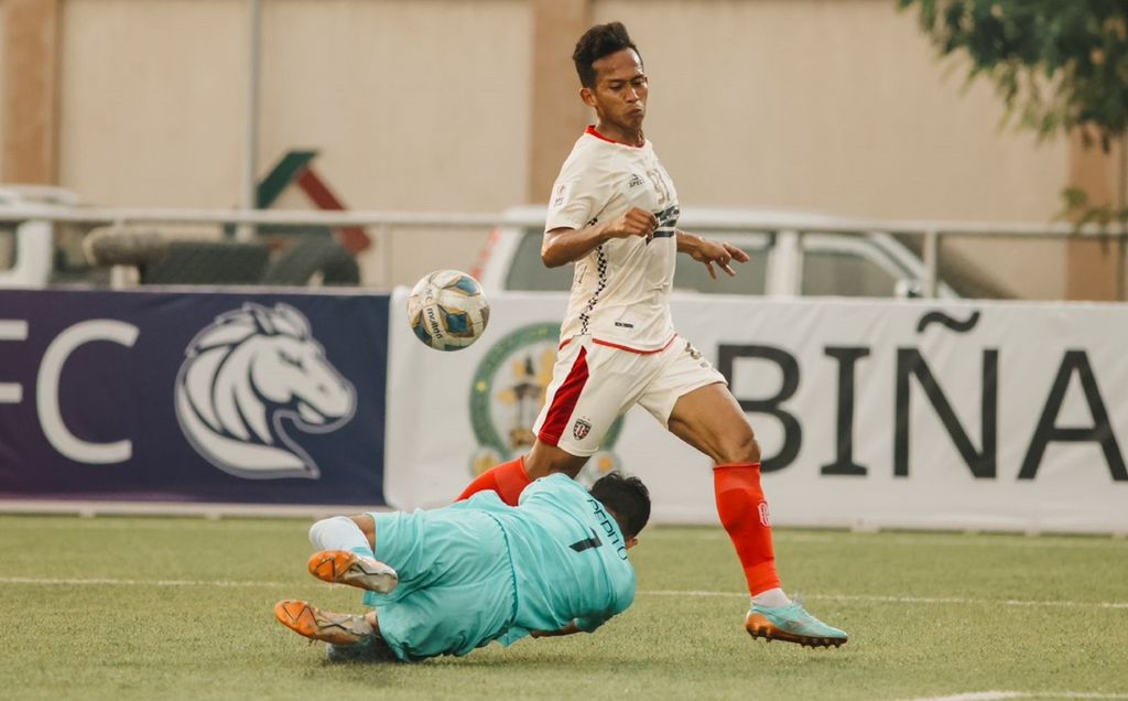 Bali United meraih hasil positif di babak awal fase grup Piala AFC 2023/2024 dengan memenangi pertandingan melawan Stallion Laguna di Binan Football Stadium, Filipina, Rabu (20/9/2023). Skuad Bali United menang dengan skor akhir 5-2 atas Stallion Laguna. 