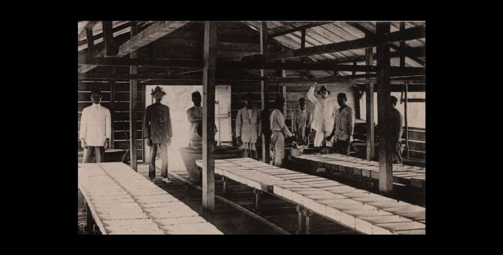 Pabrik pengolahan karet di Jambi, 1920. 
