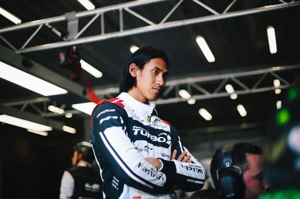 Driver of the WRT 31 team, Sean Gelael, during a free practice session for the FIA WEC 2024 endurance racing, 6 Hours of Spa-Francorchamps, Belgium, on Thursday (9/5/2024).