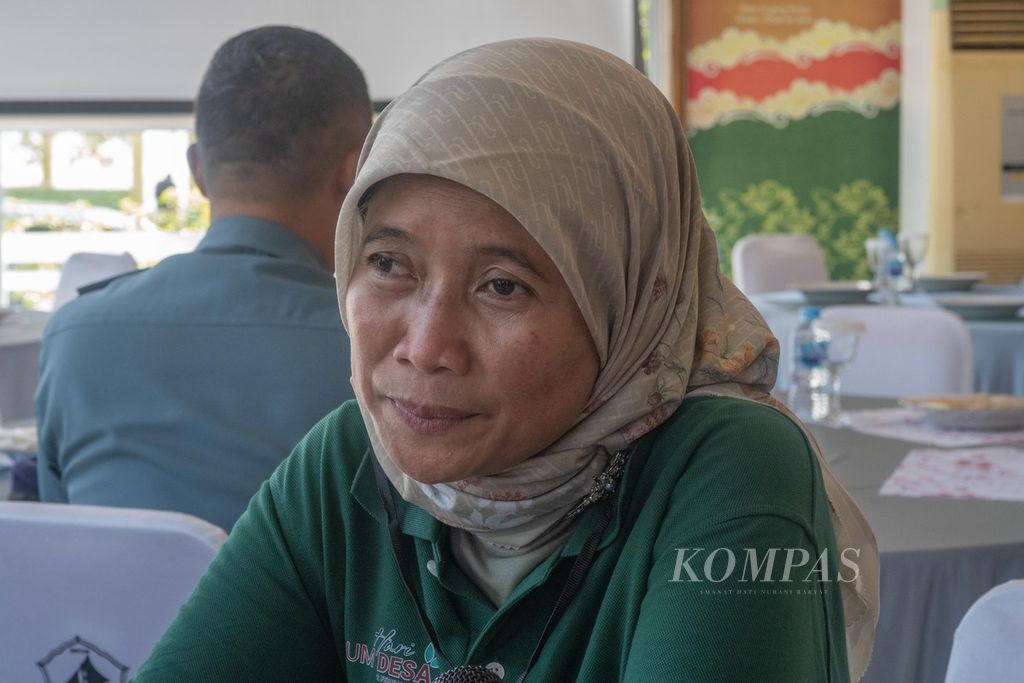 Direktur Jenderal Pengembangan Ekonomi dan Investasi Desa, Daerah Tertinggal, dan Transmigrasi, Harlina Sulistyorini saat ditemui di Bintan, Kepulauan Riau, Kamis (2/2/2023).