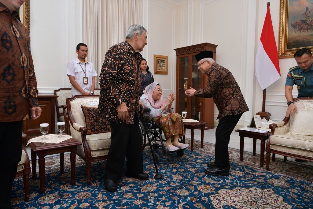 Pertemuan Wapres Ma’ruf Amin dengan sejumlah tokoh dalam Gerakan Nurani Bangsa di Istana Wakil Presiden, Jalan Medan Merdeka Selatan, Kamis (11/1/2024).