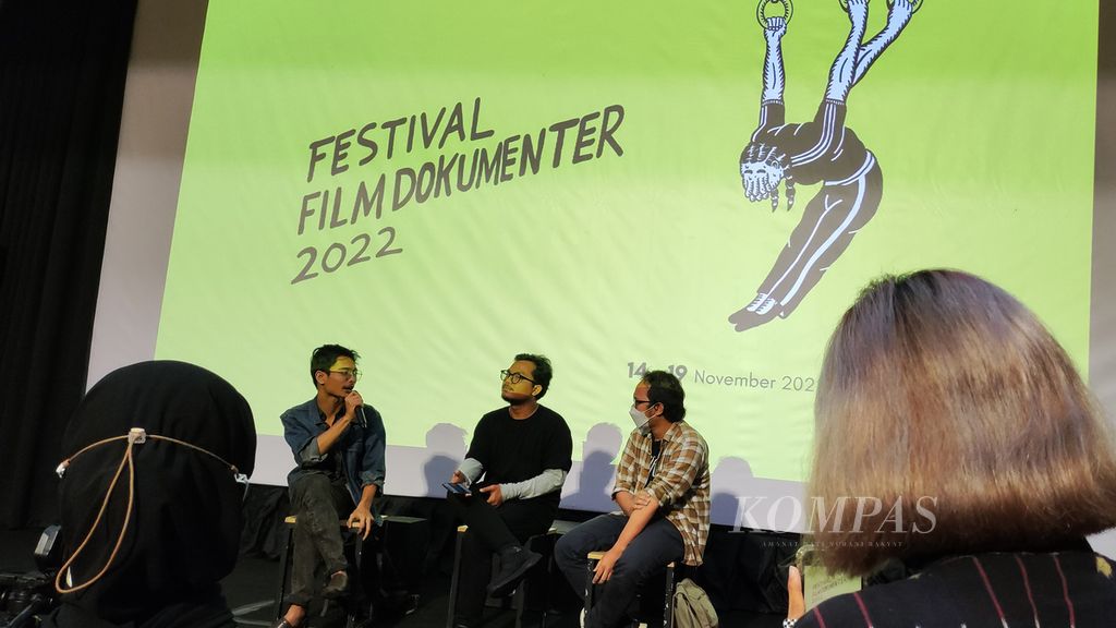 Suasana diskusi dalam Festival Film Dokumenter 2022 di Yogyakarta. 