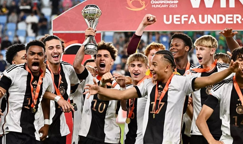 Tim Jerman saat juara Piala Eropa U-17 2023.
