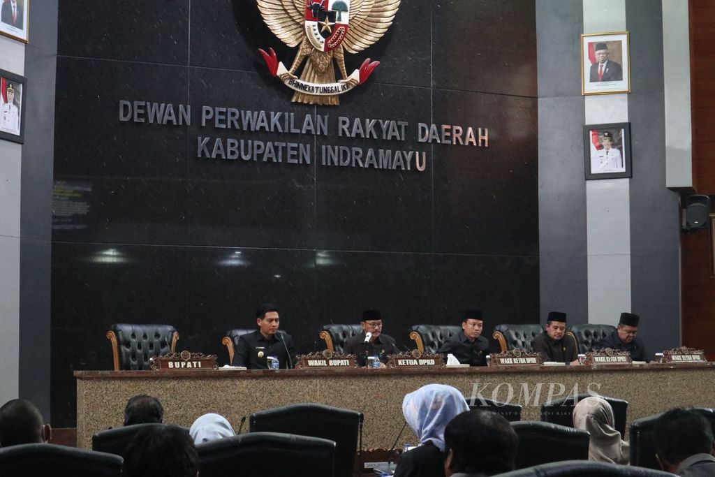Ilustrasi. Suasana Sidang Paripurna DPRD Kabupaten Indramayu, Jawa Barat, Jumat (16/9/2022). 