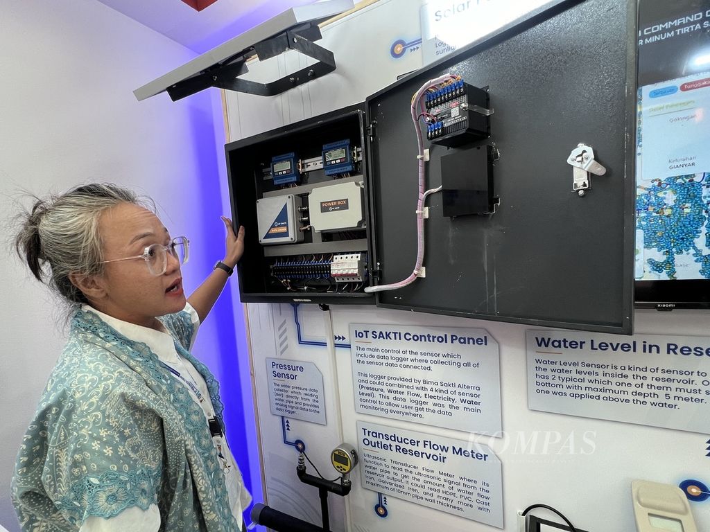 The water management system introduced by Bima Sakti Alterra at the 10th World Water Forum in Nusa Dua, Bali, on Monday (20/5/2024).