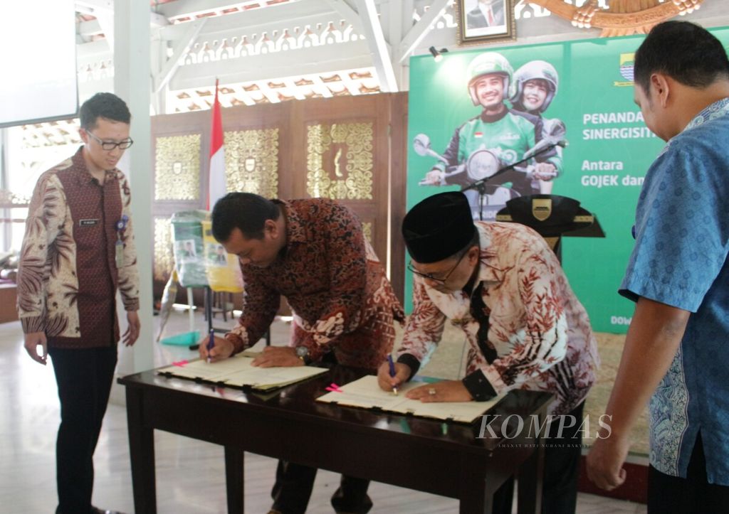 Kesepakatan bersama MOU Pemkot Bandung dan Gojek 