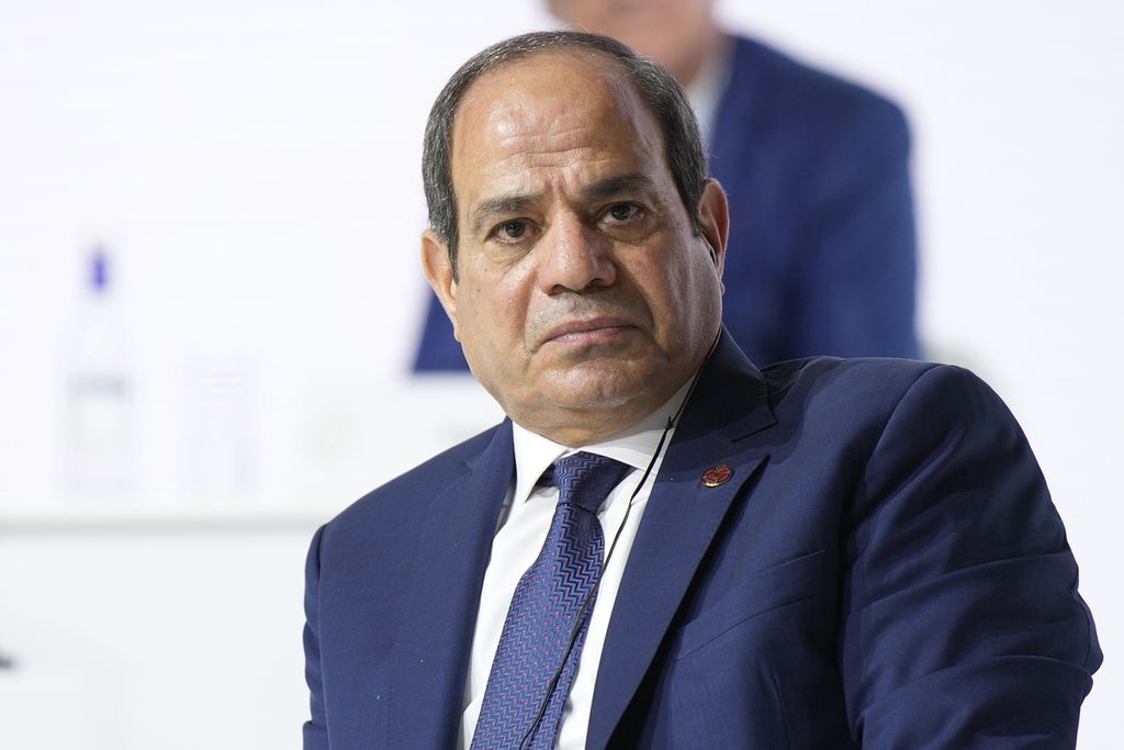 Presiden Mesir Abdel Fatah el-Sisi, difoto saat di Paris, Perancis, 23 Juni 2023.