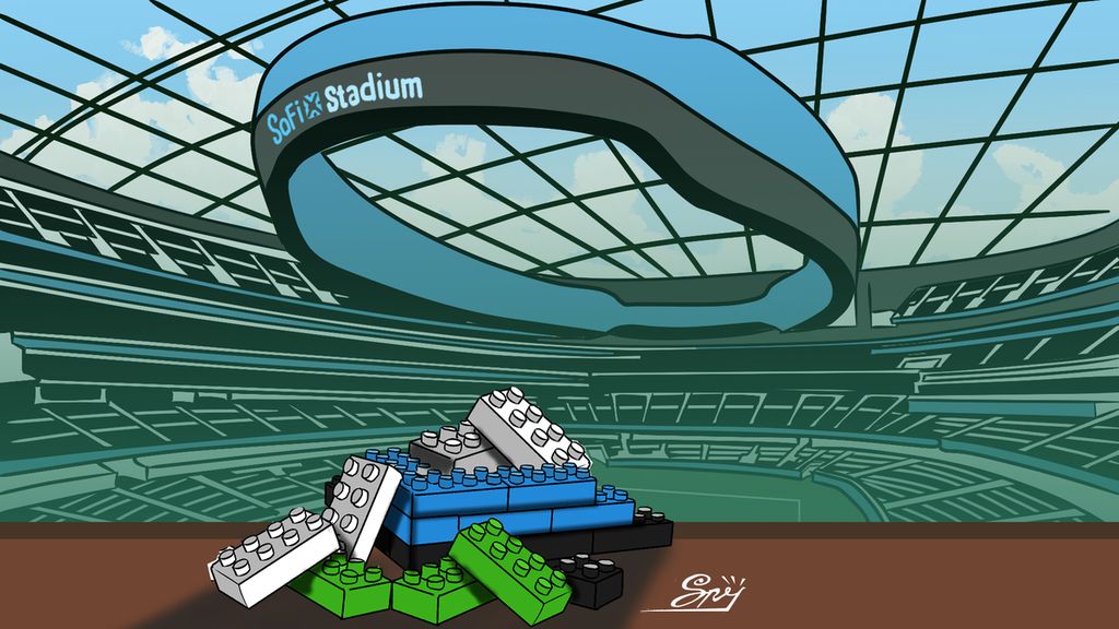 Ilustrasi Sofi Stadium dan Lego