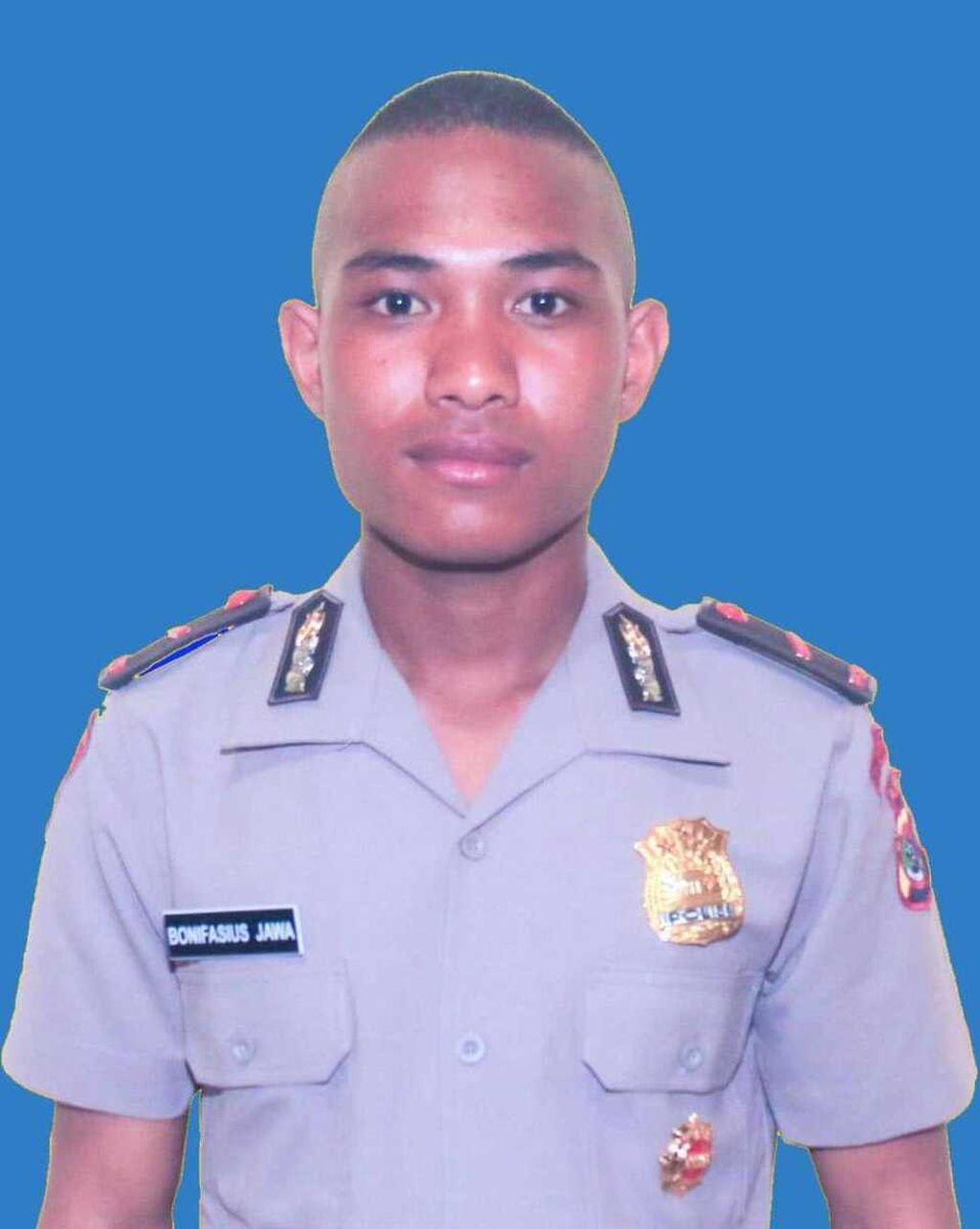 Bharada Bonifasius Jawa, anggota Brimob Polda NTT, korban tewas dalam kontak tembak antara aparat keamanan dan kelompok kriminal bersenjata terjadi di Distrik Titigi, Kabupaten Intan Jaya, Papua Tengah, Rabu (22/11/2023).