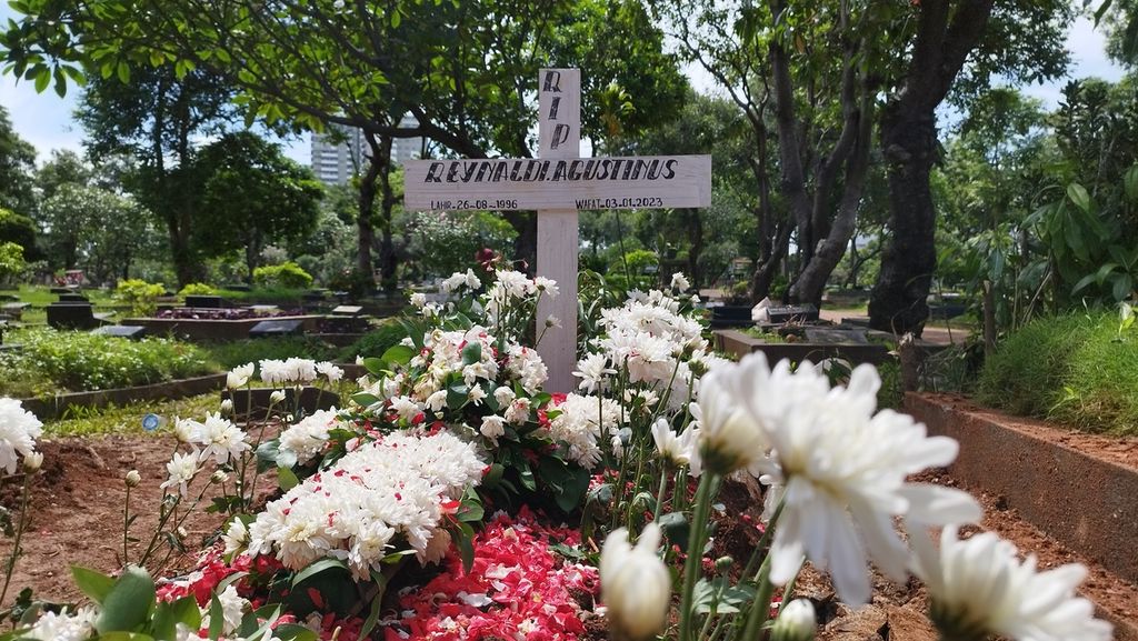Kondisi makam Renaldi di kawasan Jakarta Pusat, Jumat (6/1/2023).