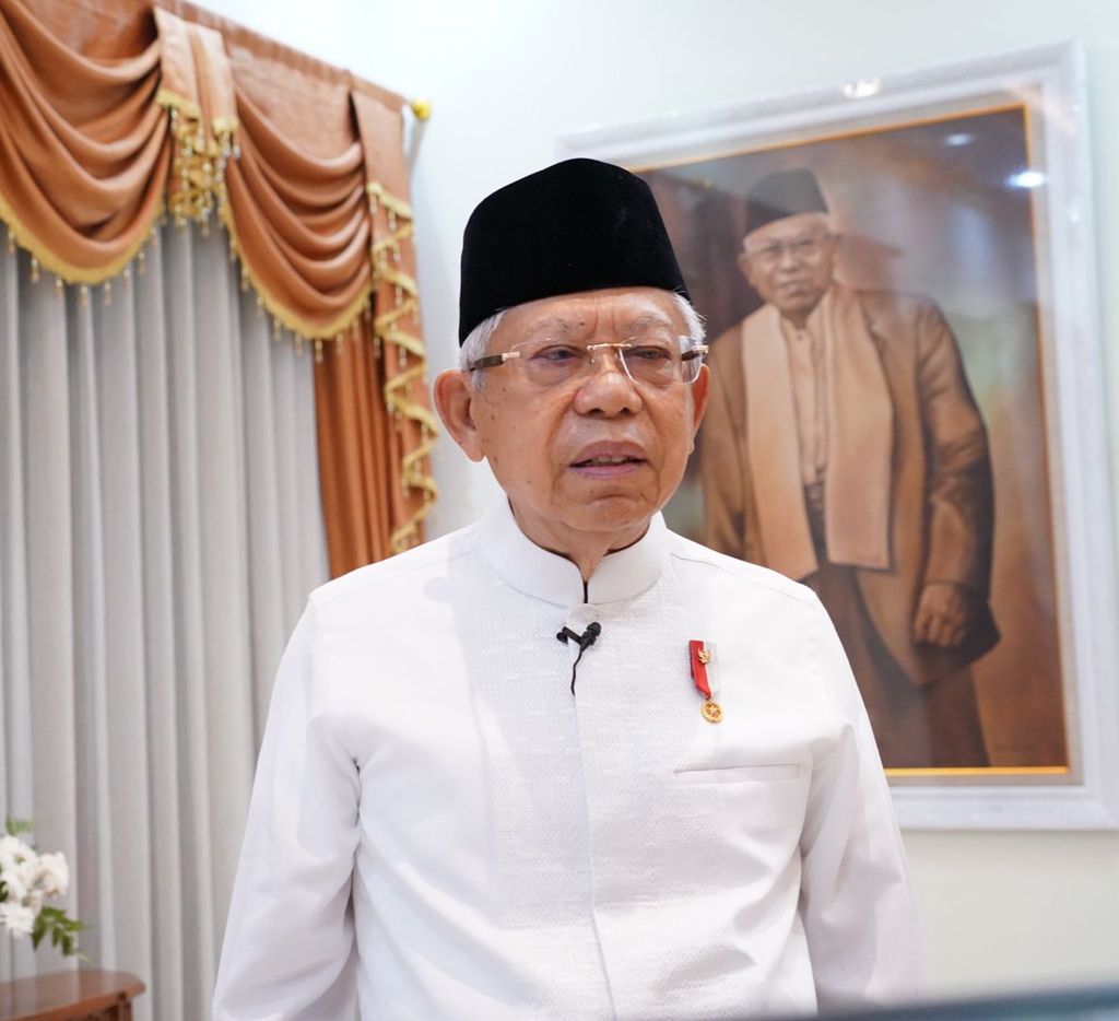 Wakil Presiden Ma'ruf Amin menyampaikan ucapan dukacita atas berpulangnya Buya Syafii Maarif, Jumat (27/5/2022).