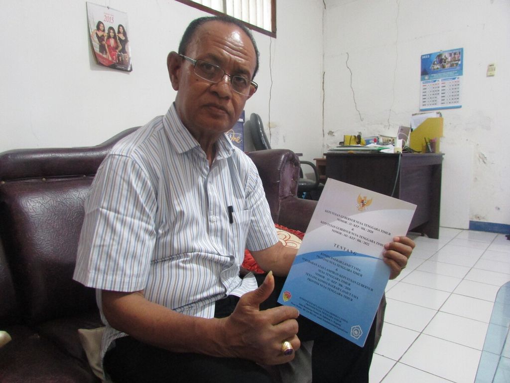 Sekretaris I Komisi Lansia Daerah NTT Sentis Medi di Kupang, Senin (14/11/2022).