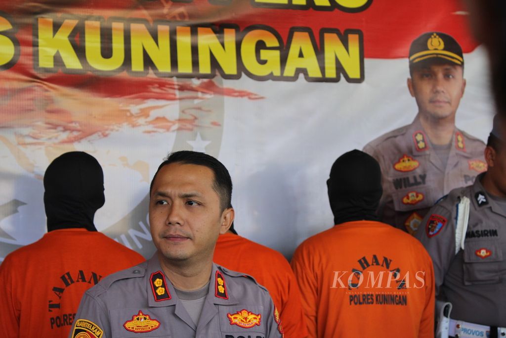 Kepala Kepolisian Resor Kuningan Ajun Komisaris Besar Willy Andrian saat diwawancarai di Markas Polres Kuningan, Jawa Barat, Selasa (4/7/2023).