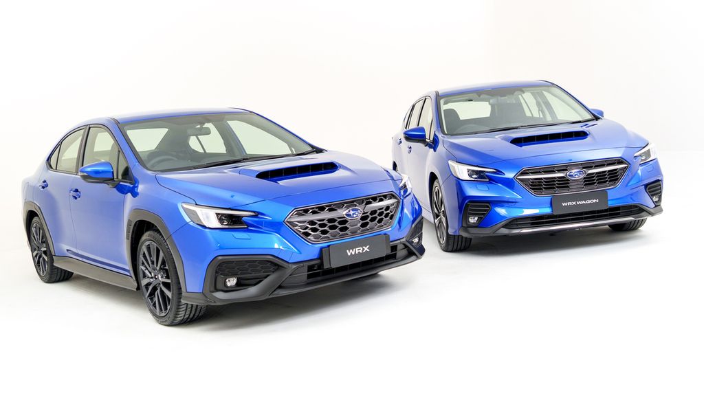 Subaru WRX dan Subaru WRX Wagon tS EyeSight (kanan).