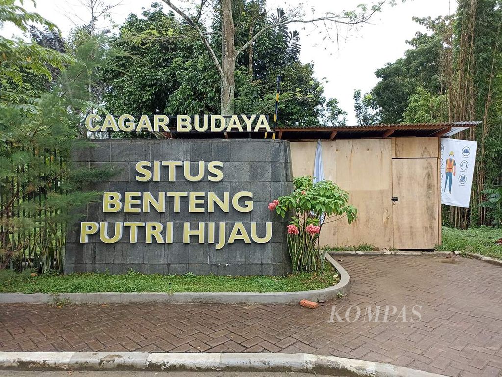 Cagar Budaya Situs Benteng Putri Hijau di Desa Deli Tua, Kecamatan Namorambe, Kabupaten Deli Serdang, Sumatera Utara, Jumat (9/12/2022).