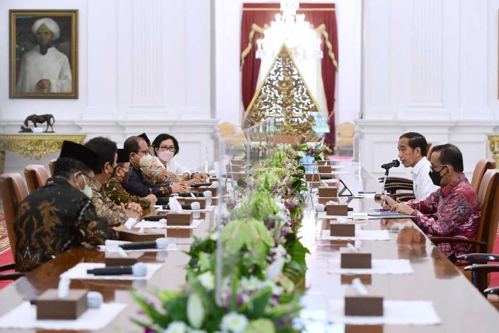 Presiden Joko Widodo menerima Aliansi Penyelenggara Pendidikan Indonesia di Istana Merdeka, Jakarta, Senin (30/5/2022).