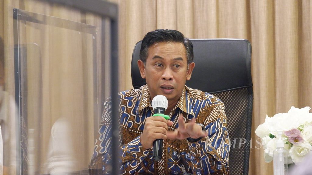 Kepala Perwakilan Bank Indonesia Provinsi Kalimantan Selatan Imam Subarkah di Banjarmasin, Kalimantan Selatan, Senin (11/4/2022).