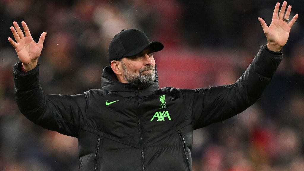 Manajer Liverpool Jurgen Klopp diakhir laga lawan West Ham United, 20 Desember 2023. Liverpool akan menjamu Arsenal di Liga Inggris, Minggu (24/12/2023) dini hari WIB. 